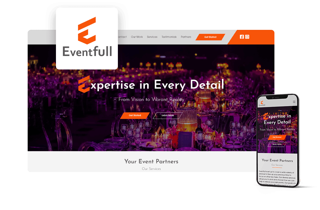 Eventfull website portfolio thumbnail